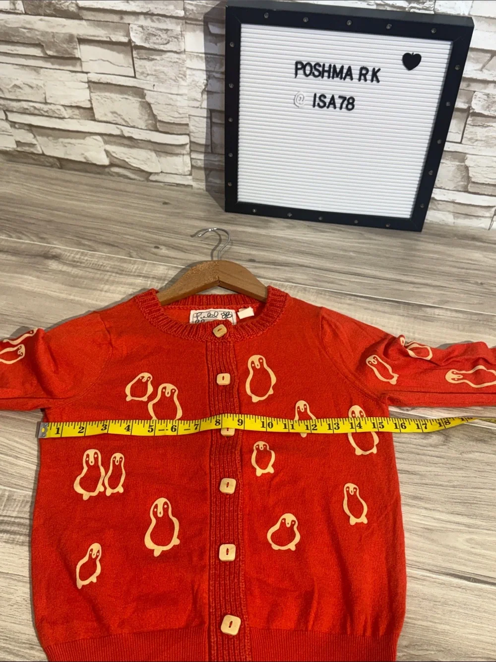 Field Flower by Anthropologie XS cardigan featuring an all-over flocked penguin